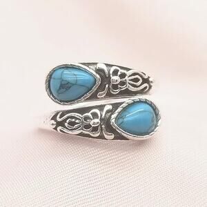 NEW Moonstone Spoon Ring - Victorian Vintage Adjustable, 925 Sterling Silver